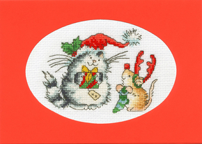 Cross stitch kit Margaret Sherry Christmas Cards - Secret Santa - Bothy Threads