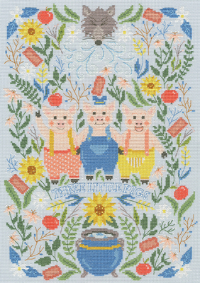 Borduurpakket Vesna Skornsek - Three Little Pigs - Bothy Threads