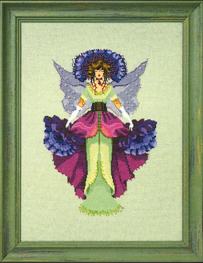 Cross stitch chart February Amethyst Fairy  - Mirabilia Designs