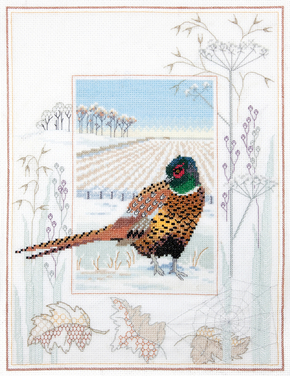 Borduurpakket Wildlife - Pheasant - Derwentwater Designs