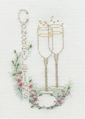 Cross stitch kit Greeting Card - Congratulations  - Bothy Threads
