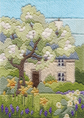 Platsteek pakket Long Stitch Seasons - Spring Garden  - Derwentwater Designs