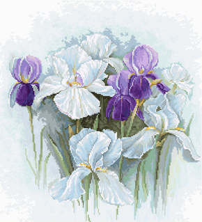 Cross stitch kit Irises - Luca-S