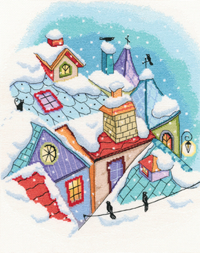 Borduurpakket Winter on the Roofs - RTO