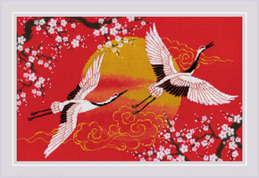 Cross stitch kit Under Heaven - Cranes - RIOLIS