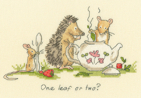 Cross stitch kit Anita Jeram - One leaf or two? - Bothy Threads