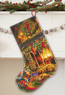 Cross stitch chart Christmas Eve Stocking - Leti Stitch