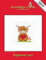 Borduurpakket Highland Card - Love  - Heritage Crafts