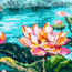 Borduurpakket Blooming Lotuses - Magic Needle